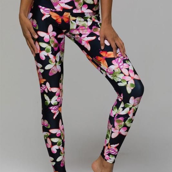 Onzie Flow Butterfly high rise Yoga Tights - Picture 3 of 3